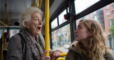 Senjorė autobuse pradėjo agresyviai elgtis ir įžeidinėti jauną merginą, bet tada mergina neapsikentė ir …